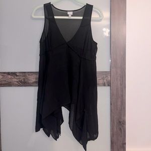 Converse One Star Women Black Sleeveless Blouse Size M